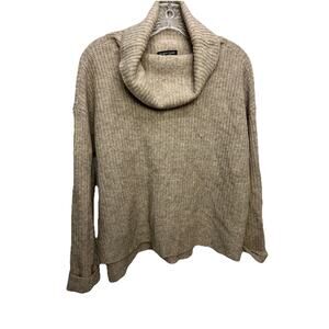Eileen Fisher Yak Merino Rib Funnel Neck Box Sweater Size S/P